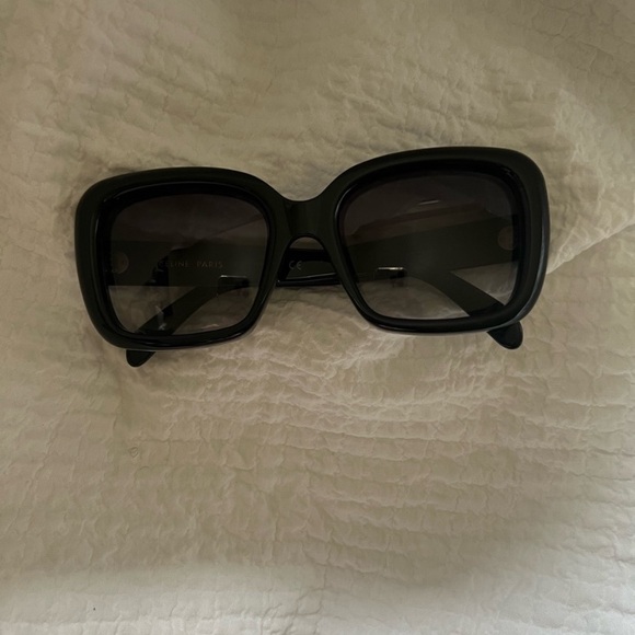 CELINE SQUARE oversized black SUNGLASSES square frames - Picture 2 of 7